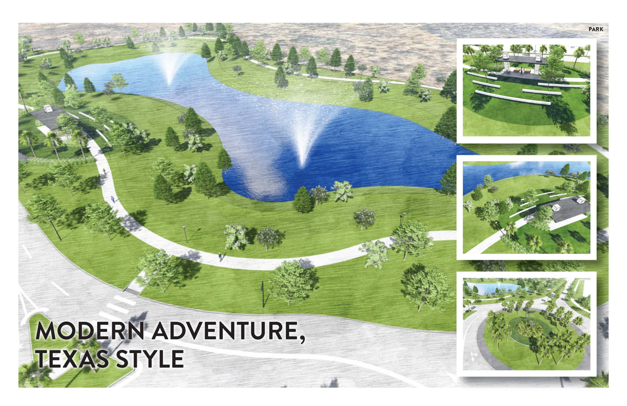 Conceptual Rendering - Park during the day